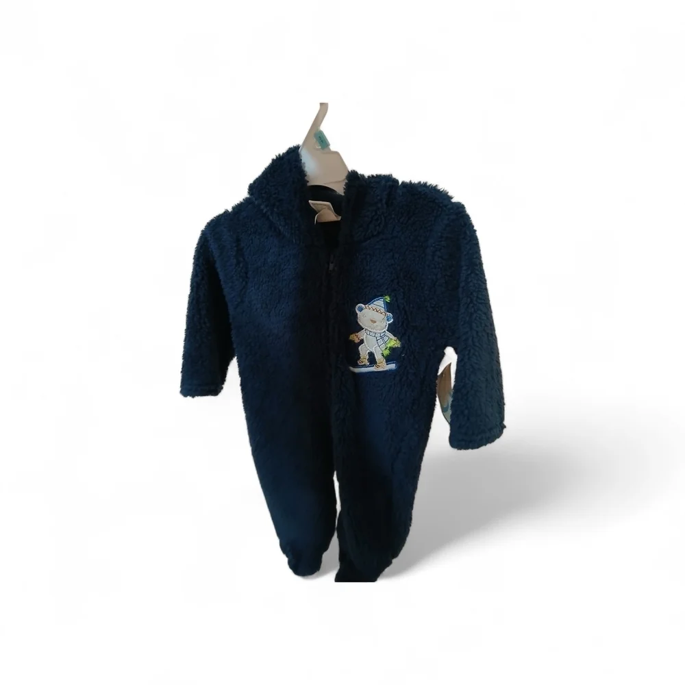 Cozy Navy Blue Kids One Piece - Picture 4 of 9